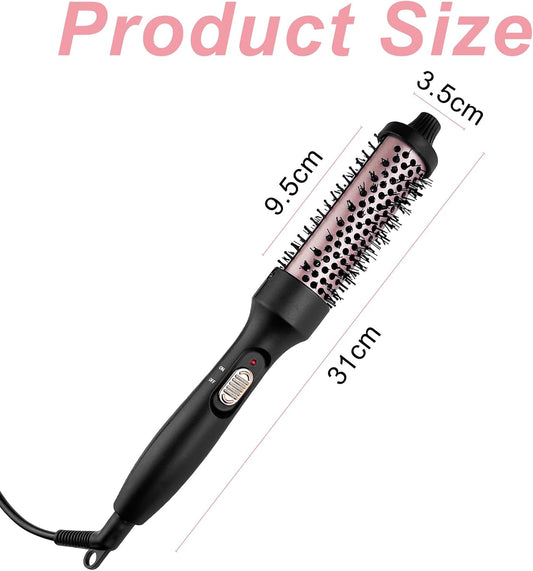 Spazzola Ad Aria Calda, Spazzola Termica, Thermal Brush, Spazzola Calda in Tormalina Ceramica, Arricciacapelli Rotonda Elettrica Riscaldata, per Capelli Voluminosi, Asciuga E Modella
