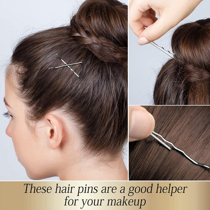 100PCS 2Inches Hair Pins Kit Secure Hold Bobby Pins Clips for Women Girls and Hairdressing Salon with Clear Storage Box(Black)